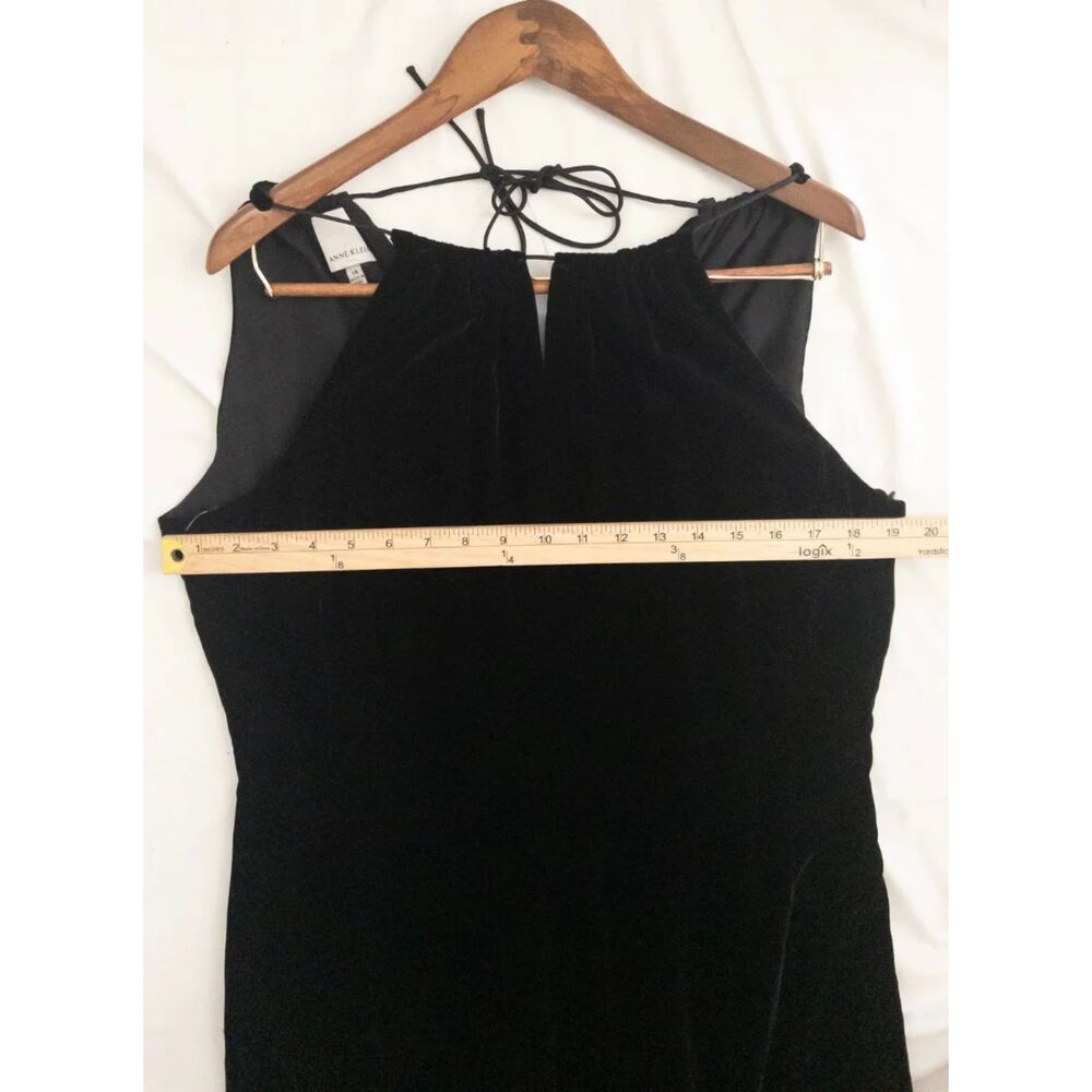Anne Klein Deep black 82% rayon, 18% silk Dress | Sz 14 - Picture 8 of 12